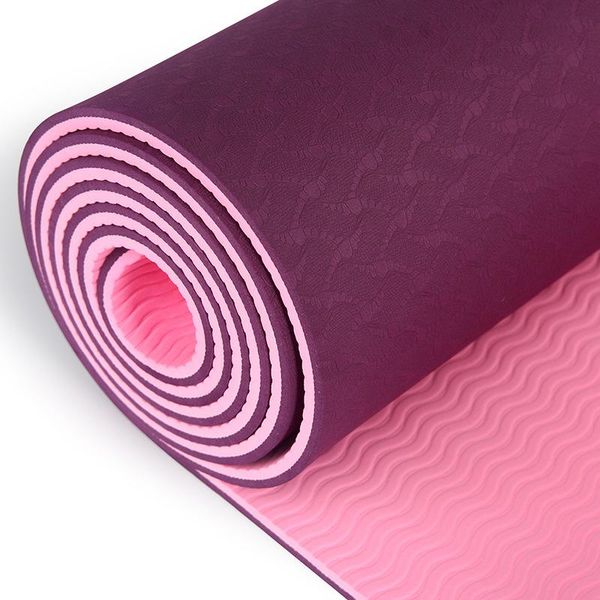 

yoga mats two color mat tpe environment-friendly tasteless antiskid fitness