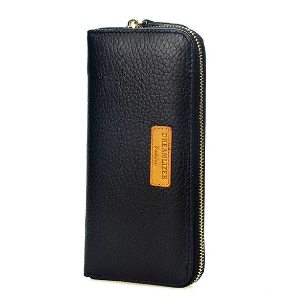 

men's genuine leather purse business clutch handy bags carteras mujer wallets long, Red;black