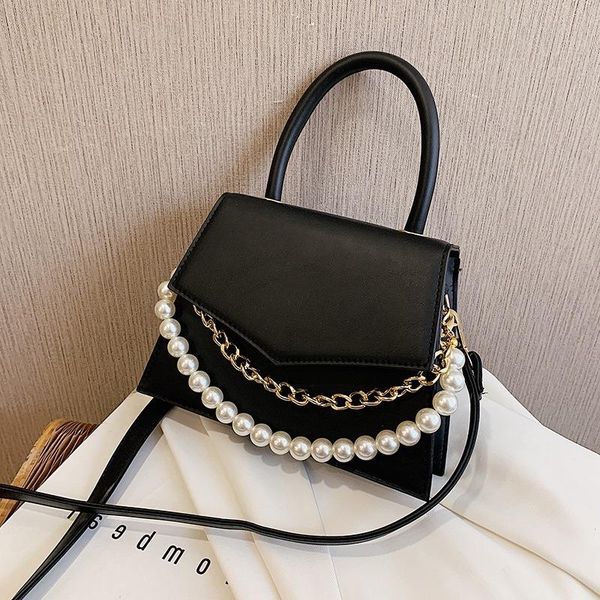 

wrist foreign 2021 new female small pearl bag single handbag korean fashion chain shoulder trade square puvjb