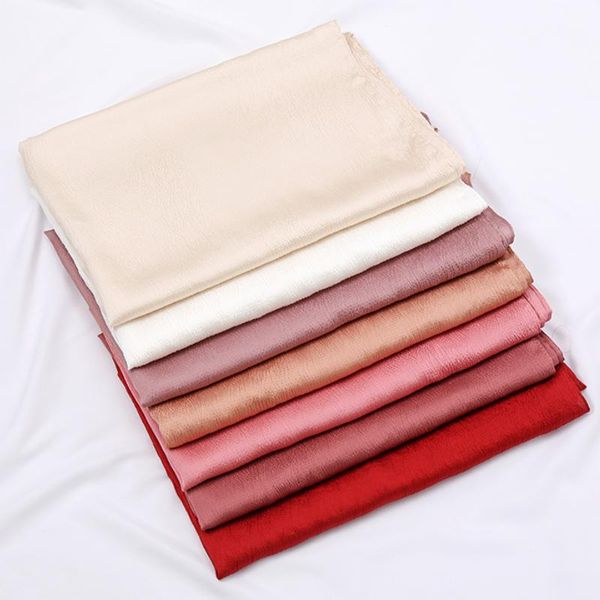 

scarves designer scarf women plain shawl luxury silk satin hair foulard femme muslim large hijab wraps turbante mujer, Blue;gray