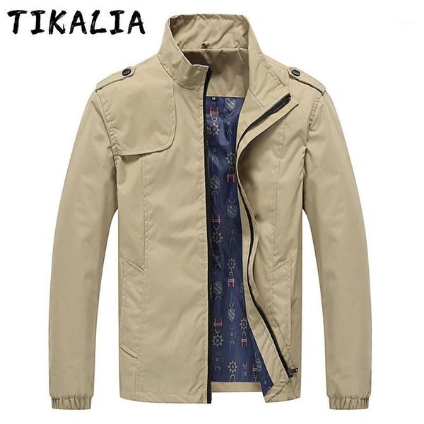 

casual jacket men spring stand collar streetwear lightweight autumn 5 colors available zipper coat men's jackets, Black;brown