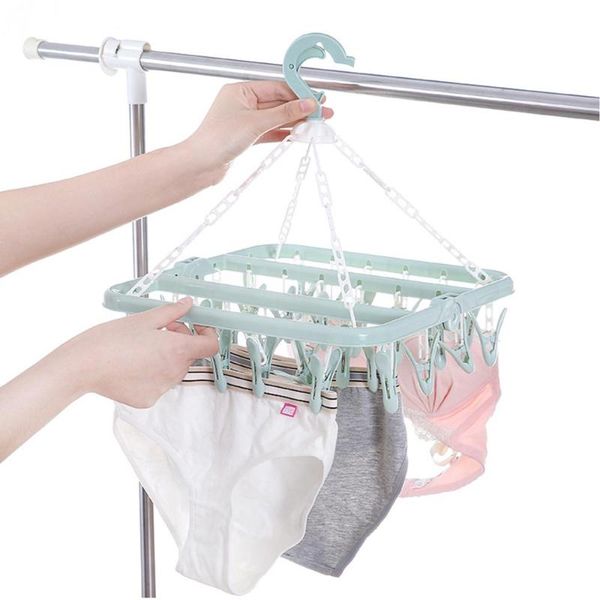 

hangers & racks 36 clip folding drying rack underwear socks multi-functional clothes 2021 patterns