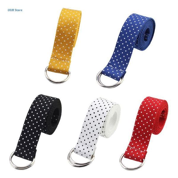

belts nylon canvas belt black white dot printing jeans accessories, Black;brown