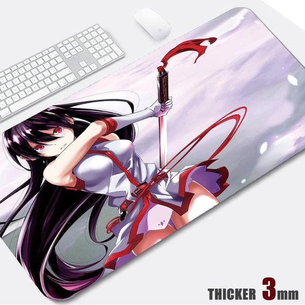 

mouse pads & wrist rests akame ga kill pad anime xxl desk mat gamer accessories large rubber stitch edge mousepad thicker 3mm