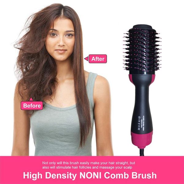 

one step hair dryer comb volumizer blower 2 in 1 cold air straightening curling iron brushes blow styling tools electric