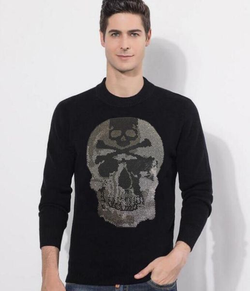 

men's hoodies & sweatshirts diamond man stone sweaters male winter wear white sports clothes and black design
