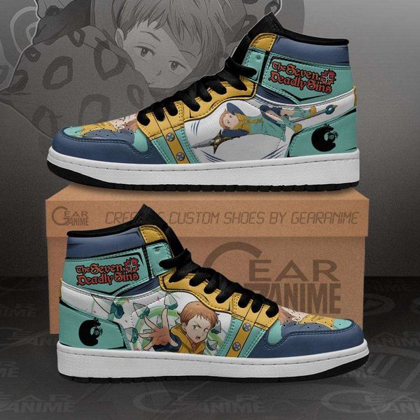 

customization seven deadly sins king sneakers anime custom shoes