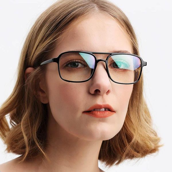 

fashion sunglasses frames mclexn solid color square women spectacles clear optical glasses frame men retro box eyeglasses eyewear, Black