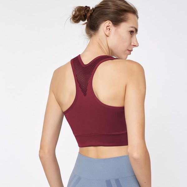 

athletic running sports bra yoga brassiere workout gym fitness women seamless high impact padded underwear vest tanks outfit