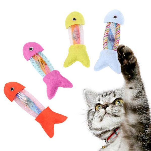 

cat toys 3d interactive resistant chew molar throwing fish toy wagging catnip