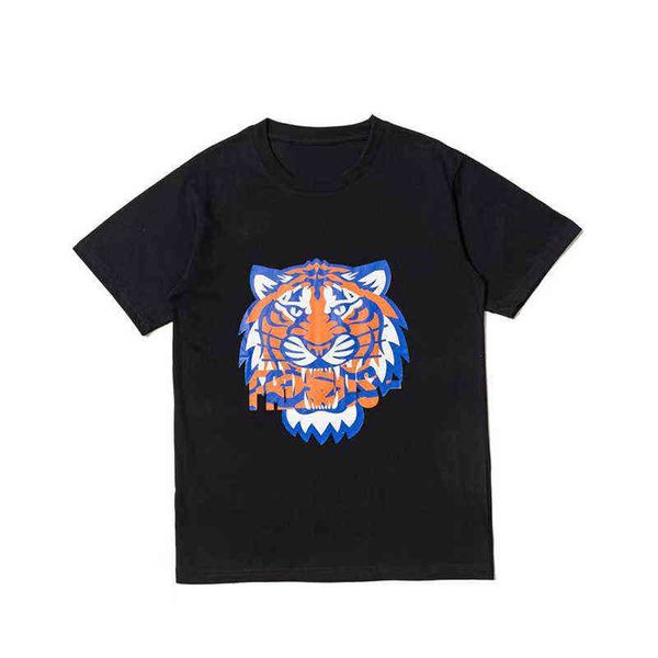 

men's t-shirt tiger print t shirt mens men women short sleeve friends coupl digner te, White;black