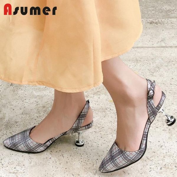 

dress shoes asumer plus size 33-45 fashion pointed toe patant ladies prom buckle mixed colors woman high heels party, Black