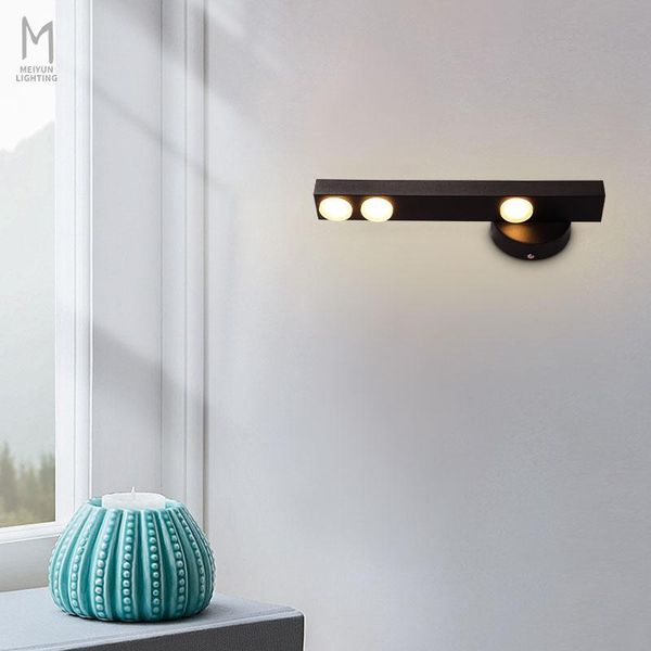 

vintage iron industrial retro black indoor led wall lamps modern lamp
