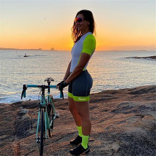 

racing sets 2021 ladies bicycle short sleeve cycling jersey suit shirt mountain bike road riding jumpsuit clothing, Black;blue