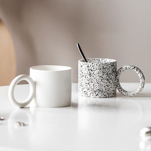 

mugs creative splash ink mug couple home ceramic breakfast cup big ear office coffee