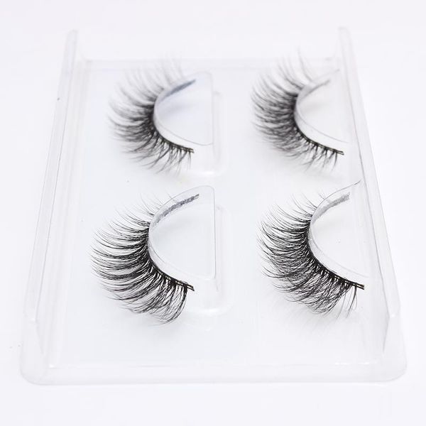

2 pairs natural false eyelashes fake lashes long makeup 3d mink eyelash extension for beauty 7631
