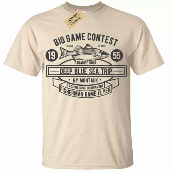 

big game fishing t-shirt fisherman shirt, White;black