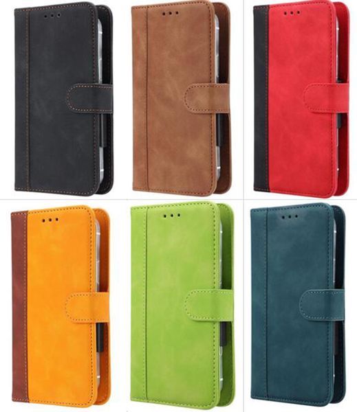 Universelle Leder-Geldbörsenhüllen für iPhone 12 Samsung S21 Xiaomi Huawei Sony LG 4,0 bis 7,0 Zoll Handyhülle Kartensteckplätze Flip Stand Cover