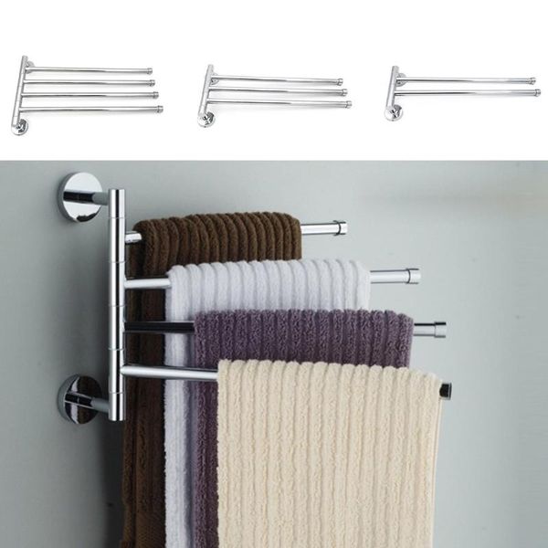 

bathroom storage & organization towel rack 4/3/2 arms hanging movable bars products stainless steel swivel