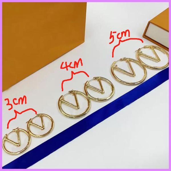 

new women hoops earrings fashion womens big circle simple earring jewelry luxurys designer earrings letter l stud earring wholesale g222265f, Golden;silver