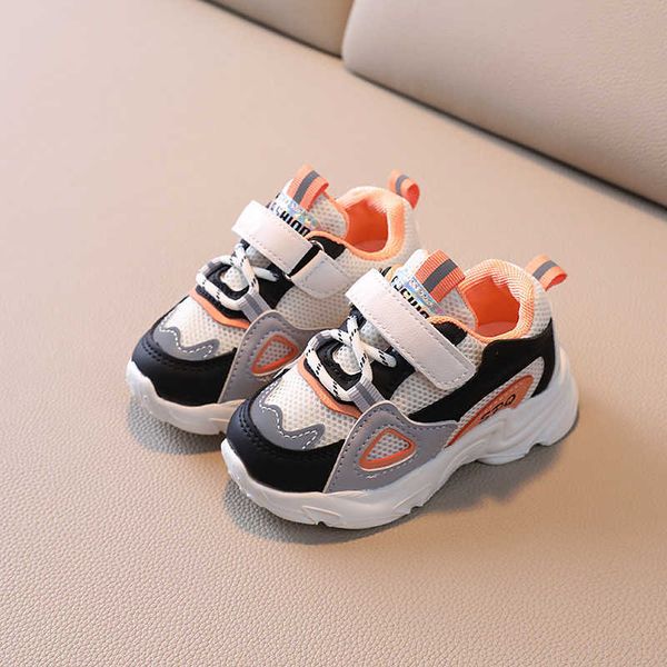

cozulma spring autumn kids sports shoes 1-6 years toddler girls fashion sneakers boys air mesh breathable running shoes 21-30 g1025, Black;red