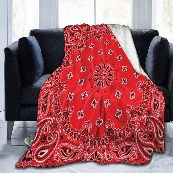 

blankets colored red paisley fleece blanket to keep warm super soft and comfortable light suitable for sofa bed all seasons