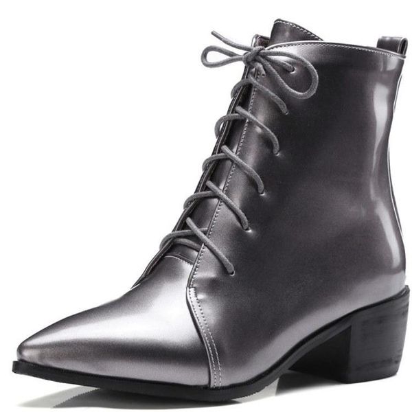 

boots short woman sharp women's shoes 40-48, Black