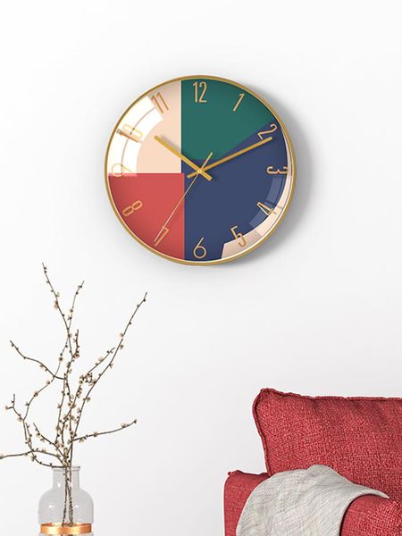 

wall clocks simple nordic clock modern design silent digital living room kitchen office wandklok home decoration zb50wc