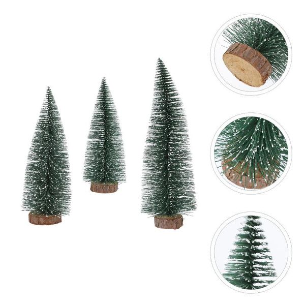 

christmas decorations 3pcs delicate small trees cedar xmas showcase ornaments