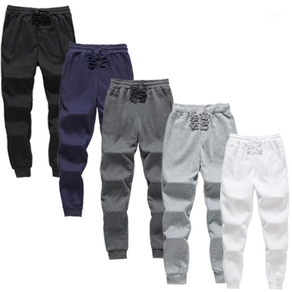 

men's pants mens solid color pure oversize sweatpants joggers men jogger casual hip hop fleece trousers streetwear clothing, Black