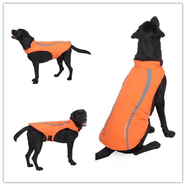 

dog apparel pet reflective coat thickening clothing windproof clothes big large jacket winter soft warm supplies