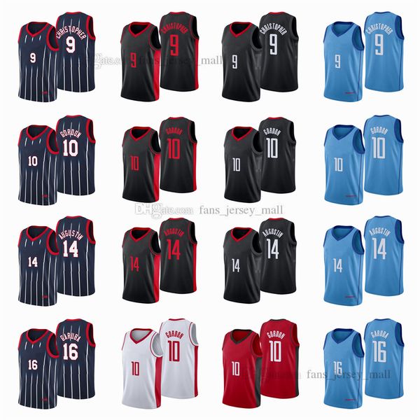 

printed city basketball jerseys eric 10 gordon d.j. 14 augustin usman 16 garuba josh 9 chriser jersey color red blue white, Black;red
