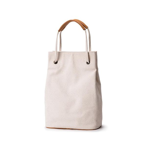 

evening bags canvas shoulder bag literary small fresh large capacity bucket handbag simple solid color