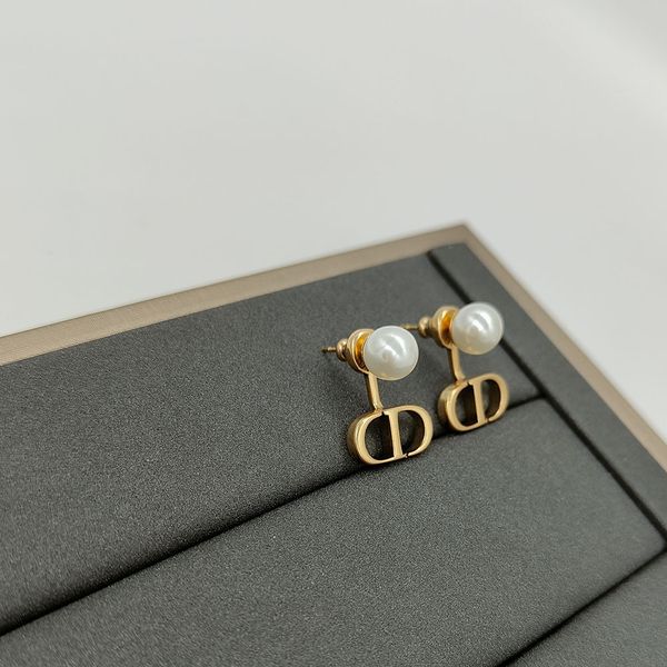 

earrings s925 silver needle do letter pearl earrings fashion gold creative personalized earrings for women accessories black friday, Golden