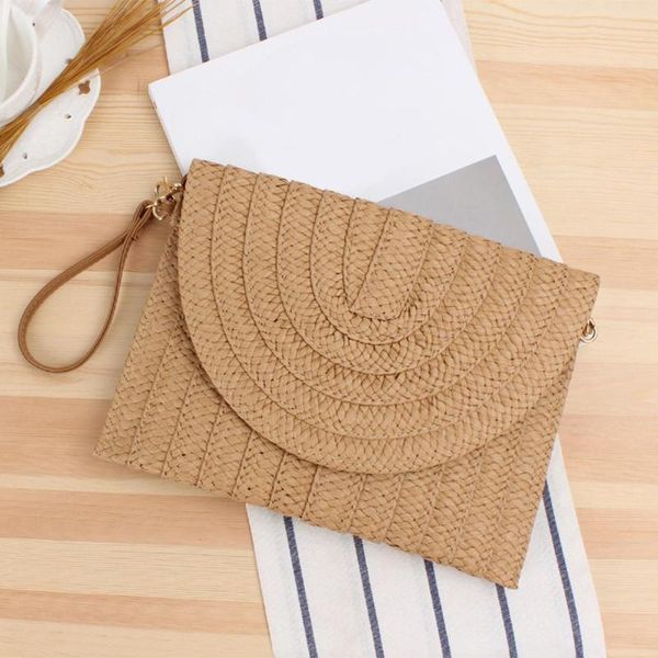 

duffel bags womens boho straw shoulder bag clutch beach woven purse leather handle