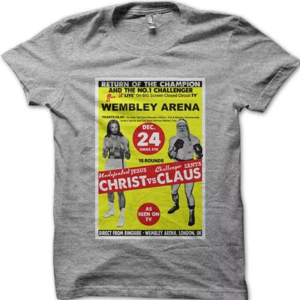 

Jesus Christ vs Santa Claus Christmas Special t-shirt 8999, White;black