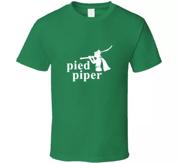 

pied piper silicon valley funny tech geek fan t shirt, White;black