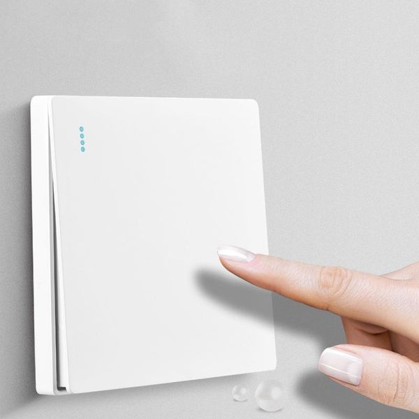 

smart home control 250v 86mm 1/2/3/4 gang 1/2 way pc panel white flat household concealed embedded wall switch weak current socket set a5