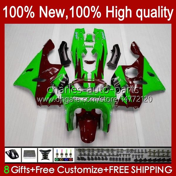 Kit carrozzeria Per KAWASAKI NINJA verde rosso stock ZX-636 ZX 6R 636 600CC 600 CC 1994 1995 1996 1997 Carrozzerie 50HC.63 ZX600 ZX 6 R ZX636 ZX-6R 94-97 ZX600C ZX6R 94 95 96 97 Carenatura