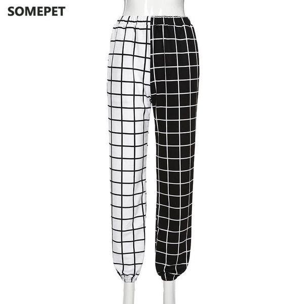 

punk gothic pant harajuku pentagram long sleeve autumn hollow out patchwork trouser vintage palazzo pants women's & capris, Black;white