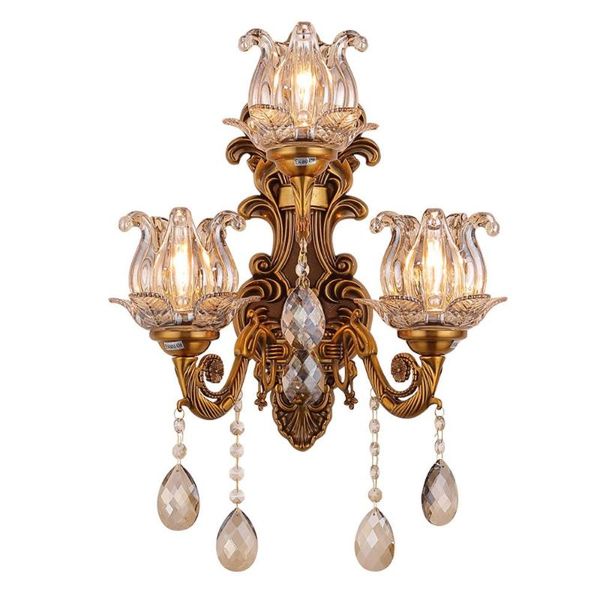 

wall lamp living room american retro bedroom bedsides light metal al gate stair case sconce
