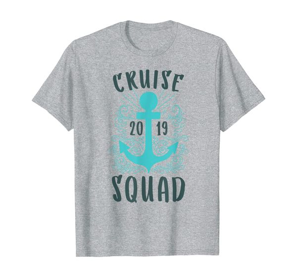 

cruise squad 2019 cruising womens girls matching cruise t-shirt, White;black