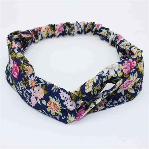 

printed elastic cross knot headband beach hairband headdress, Silver