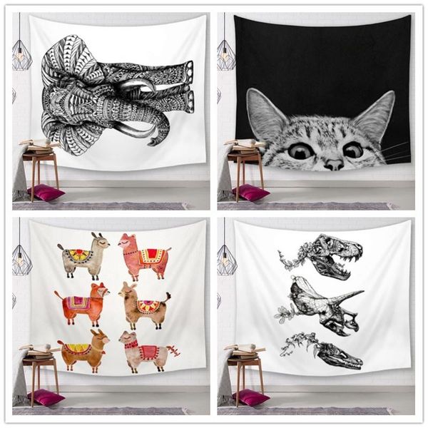 

tapestries small animal series digital printing bohemian wall blankets apartment bedroom living room dormitory art decoration