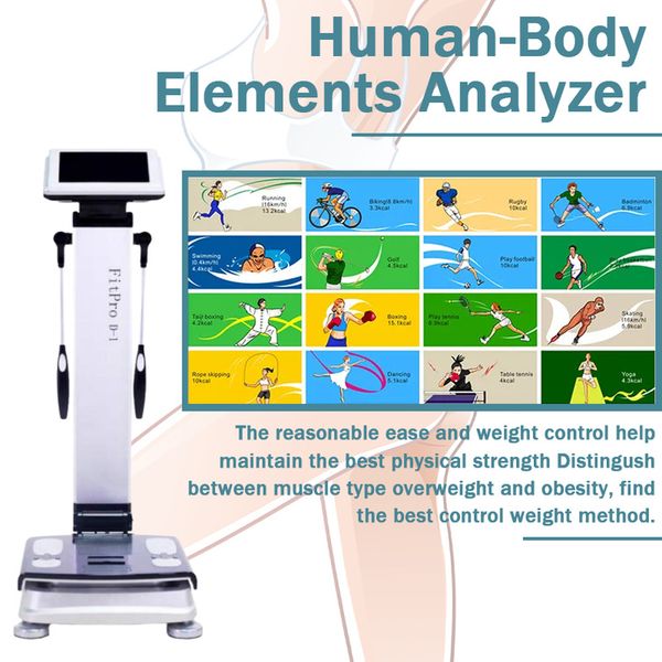 

slimming machine the digital fat monitor body composition analyzer weight scale examination muscle with bioimpedance shipment free