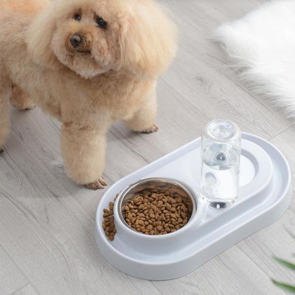 

dog bowls & feeders pet bowl cat fountain buoyancy water splash proof basin stainless steel dish products bebedero perro