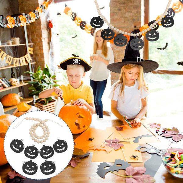 

decorative objects & figurines wood beads pumpkin pendant haunted house hanging ornament party favor