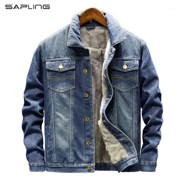 

jeans men coat warm winter jacket men's hop fleece casual outerwear slim hip mens denim streetwear jac hoodies & sweatshirts, Black