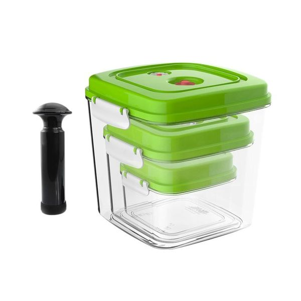 

storage bottles & jars 3 vacuum container large capacity box jar square,kitchen clear thick containers lid with 1 hand pump