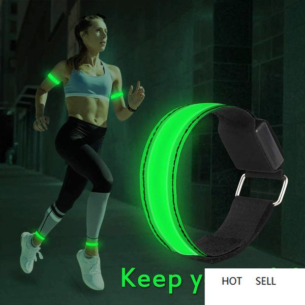 

night running arm belt bliking bracelet light bangle wristband luminous glow stick